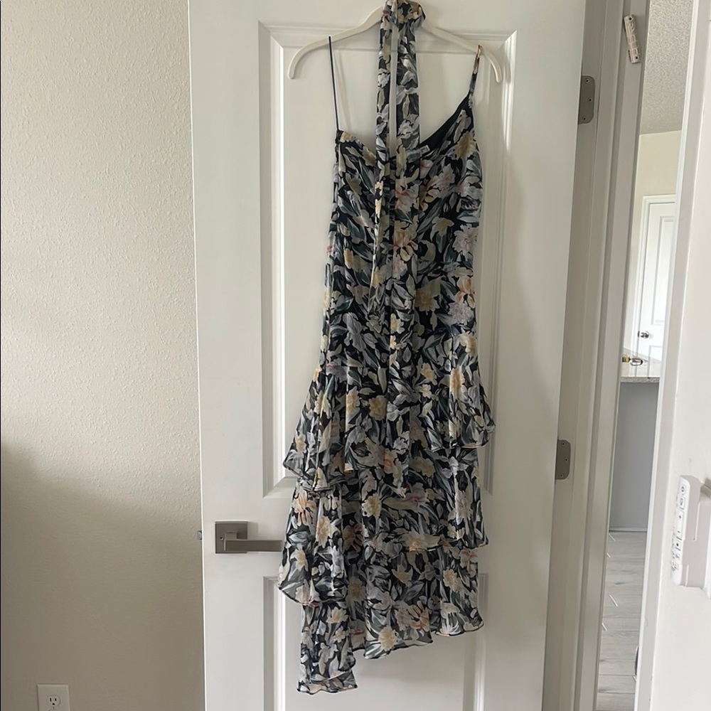 Floral Halter Neck Dress